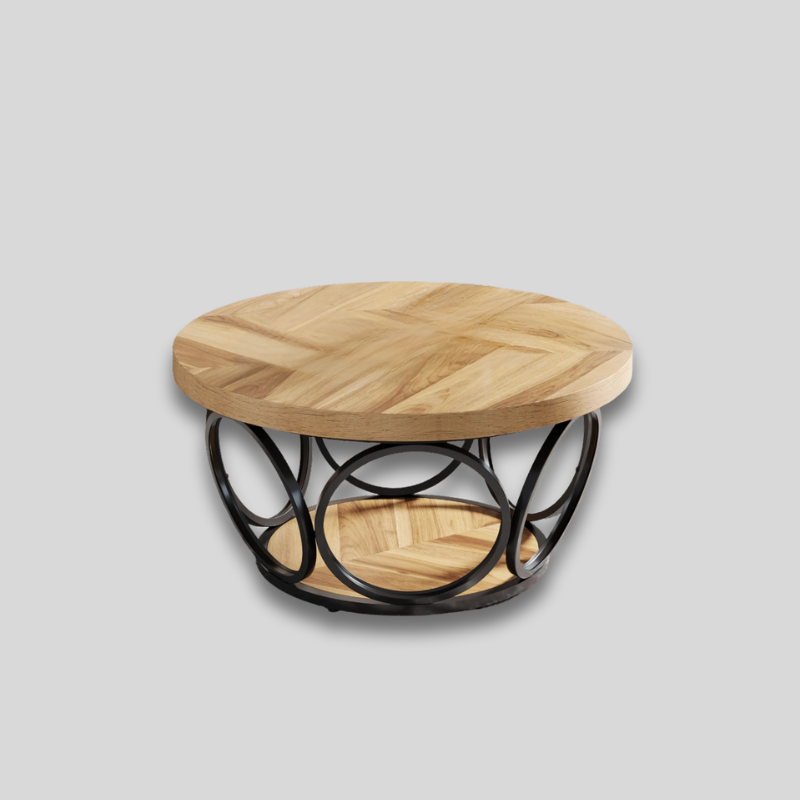 Table basse bois industriel