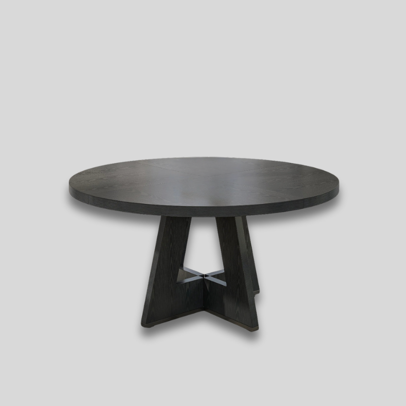 Table basse ronde design noire