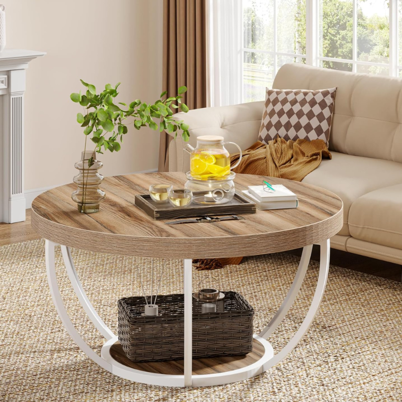 Table basse bois industriel
