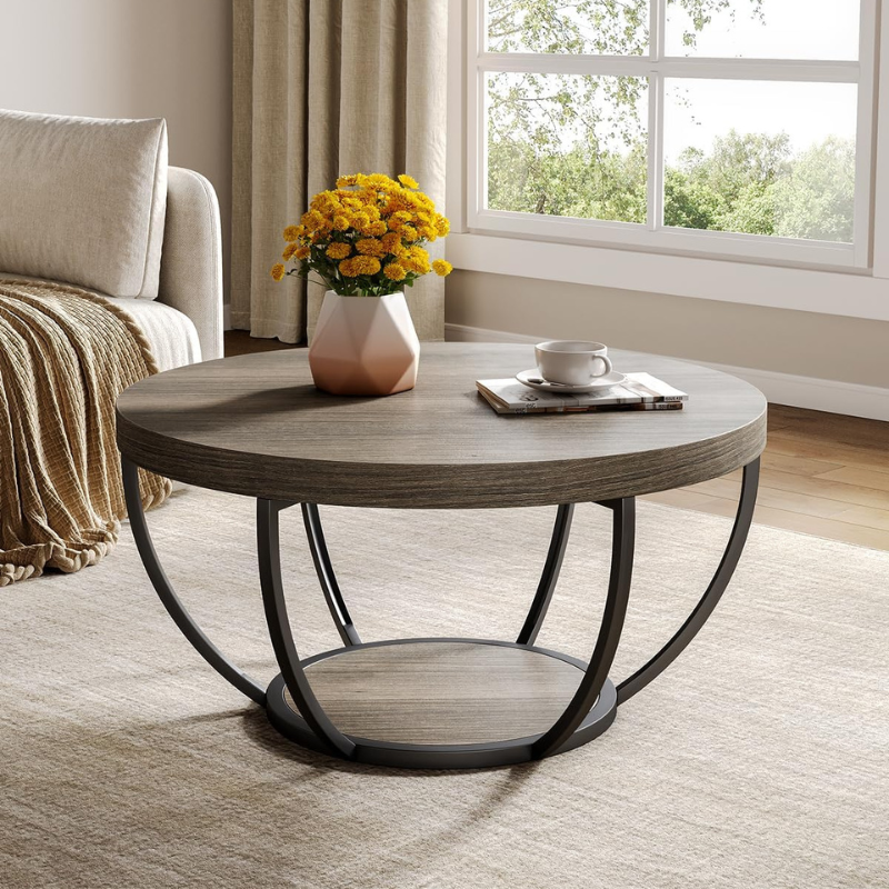 Table basse bois industriel