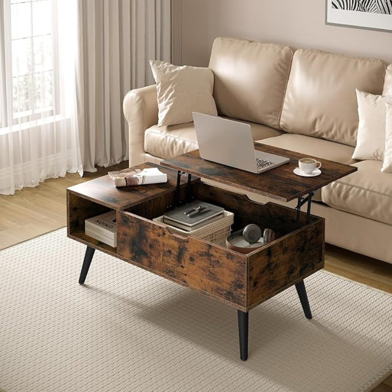 Table basse avec plateau relevable