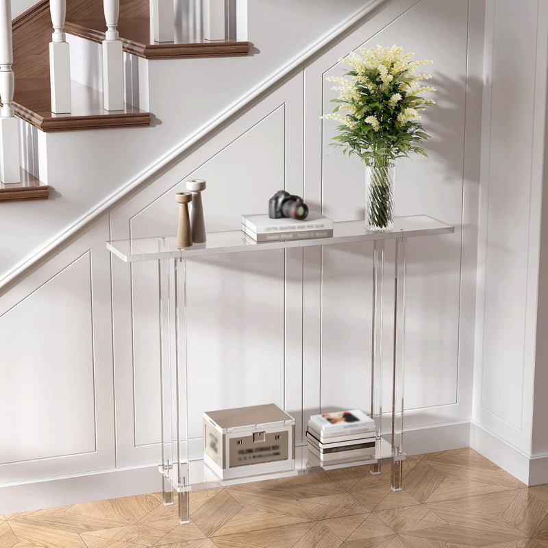 Table basse transparente design