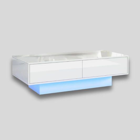 Grande table basse design blanche