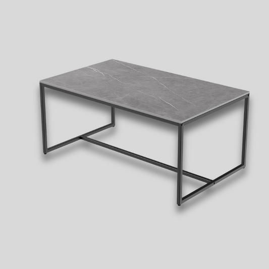 Table basse en pierre design grise